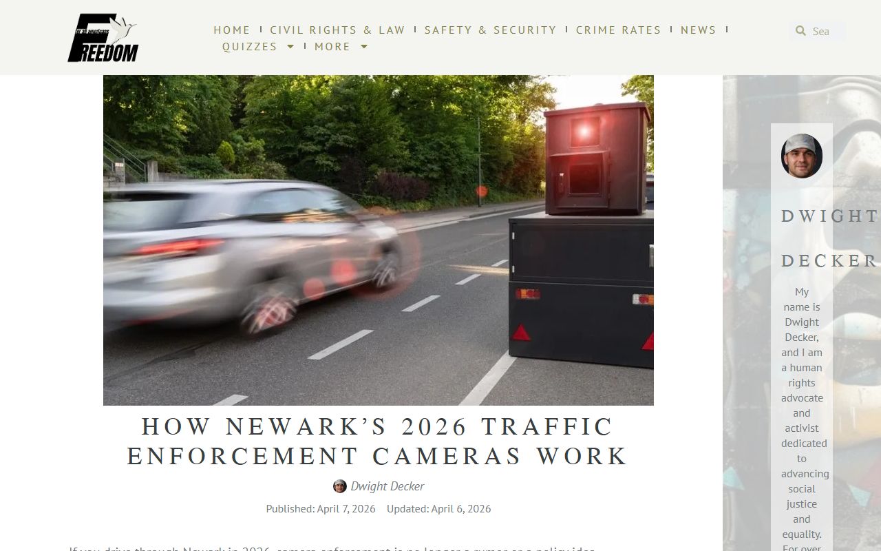 Newark Traffic Ticket Records - Newark Speed Camera Program
