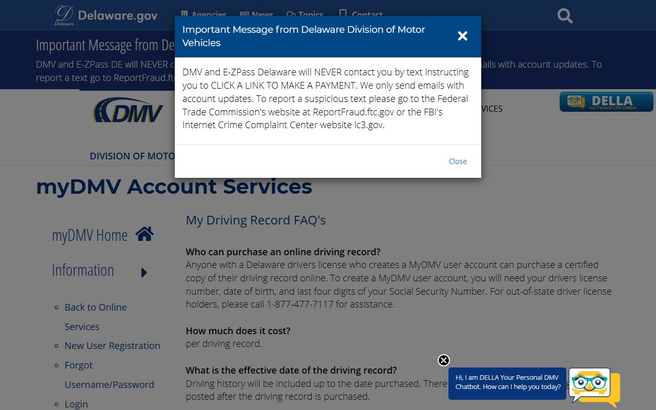 Delaware Traffic Ticket Records - MyDMV Driving Records FAQ